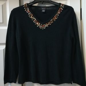 Evie Sweater Black with embellishments Size M